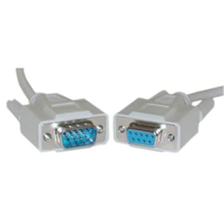 Cable Wholesale Null Modem Cable DB9 Male to DB9 Female UL rated 8 Conductor 15 foot 10D1-20215